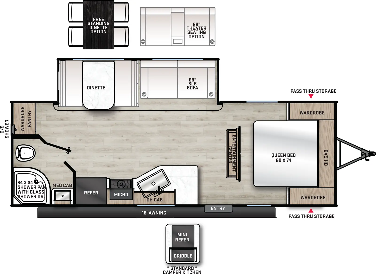 Aurora 24RBS Floorplan